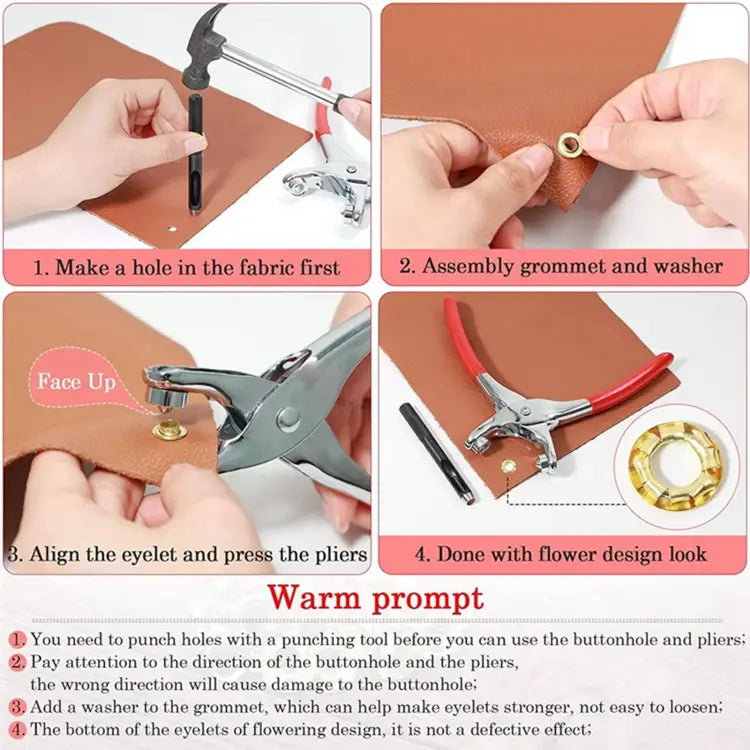 Metal Snap Button Press Machine with 50 Buttons