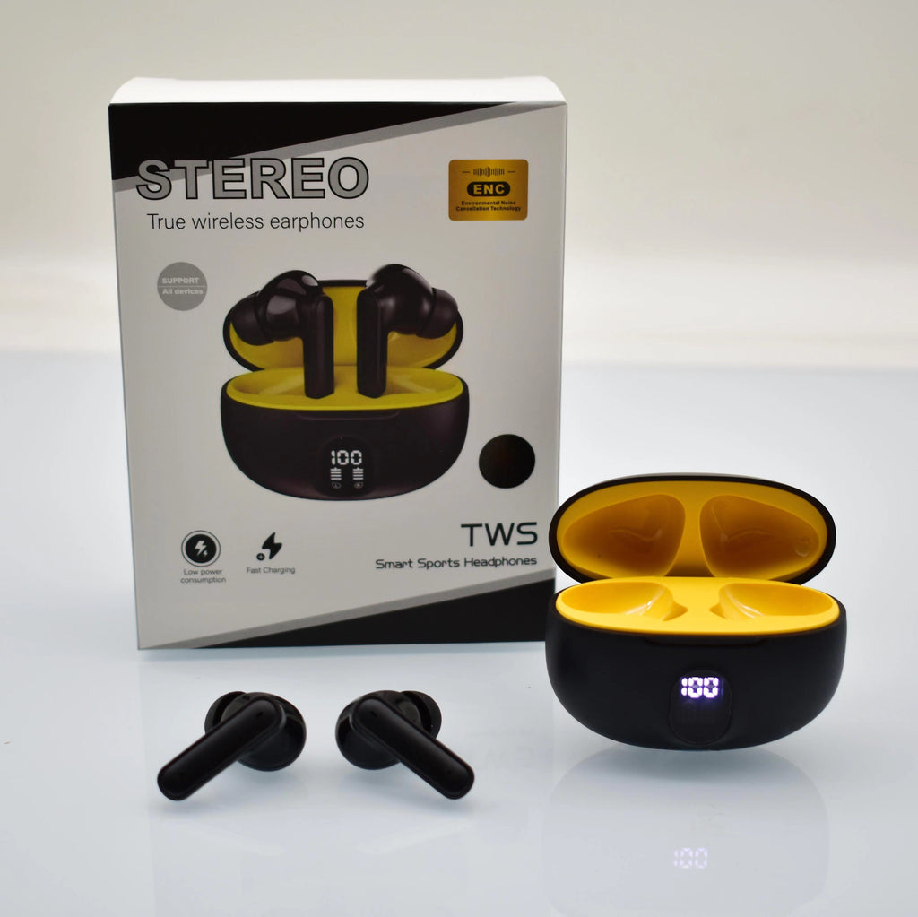 Stereo 895B Wireless Earphones – Bluetooth 5.4, Deep Bass, Waterproof, LCD Display, Long Battery