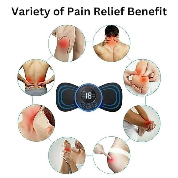 Wireless EMS Mini Massager – Portable Pain Relief Butterfly 💆‍♂️⚡