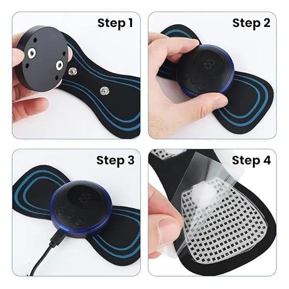 Wireless EMS Mini Massager – Portable Pain Relief Butterfly 💆‍♂️⚡