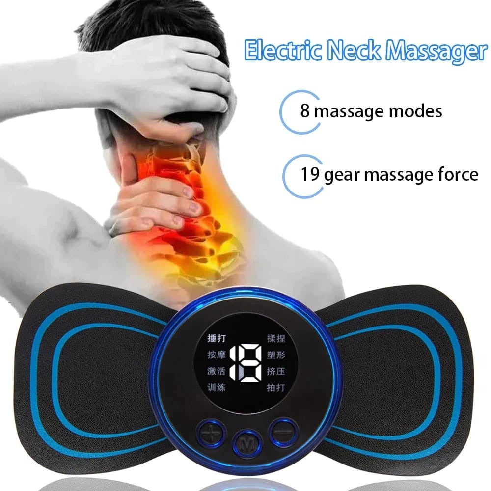 Wireless EMS Mini Massager – Portable Pain Relief Butterfly 💆‍♂️⚡