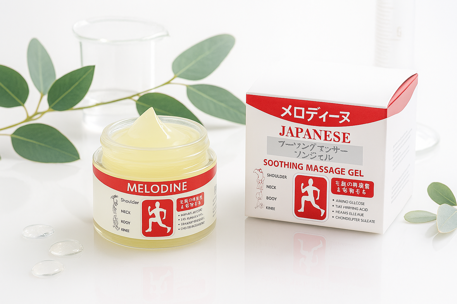 Melodine Japanese Soothing Massage Gel for Pain & Muscle Relief