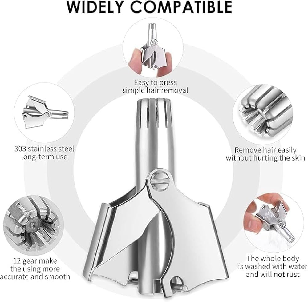 Nose Hair Trimmer – Stainless Steel, Easy Grooming - SS Smart Store