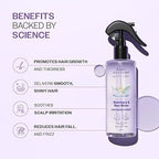 Hair growth spray in a 200ml bottle by SS Smart Shop, showing the spray nozzle and product label.