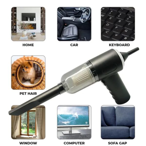 3-in-1 Mini USB Rechargeable Vacuum Cleaner – For Car, Home & Dusting (AS-228)
