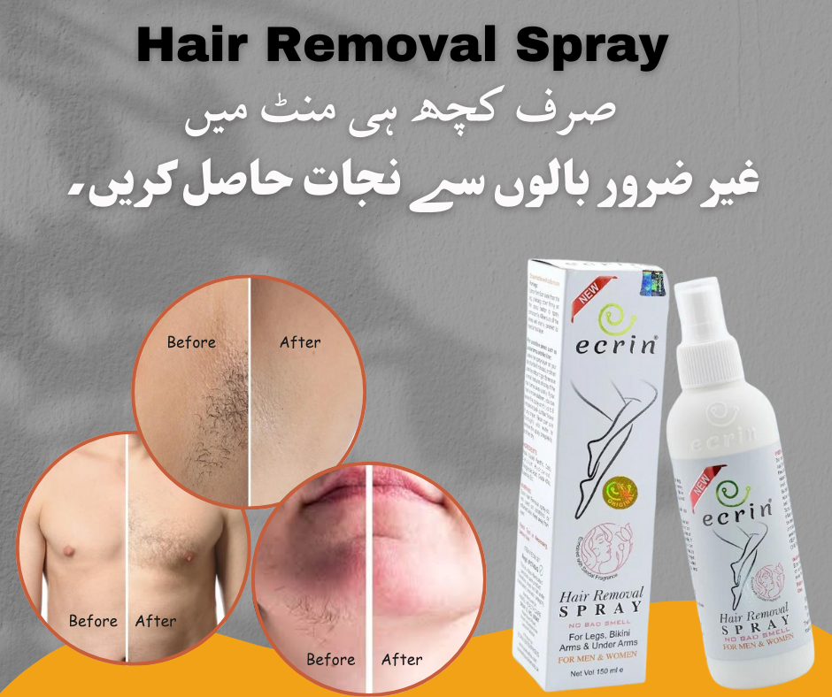Ecrin Hair Removal Spray For Men and Women | 100% Original Quick Hair Removal Spray