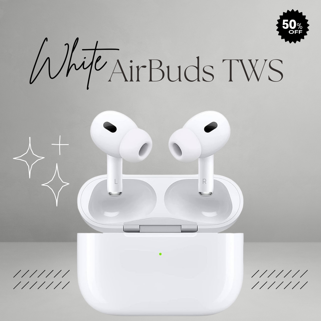 White TWS AirBuds | 50% OFF – Shop Now