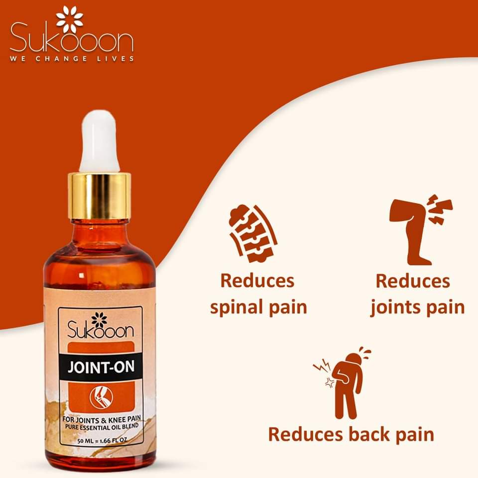 Sukoon Joint-On Oil – 30ml | Relief for Joint, Back, Knee & Arthritis Pain, Strains & Sprains