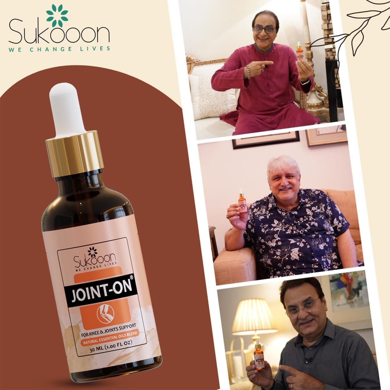 Sukoon Joint-On Oil – 30ml | Relief for Joint, Back, Knee & Arthritis Pain, Strains & Sprains
