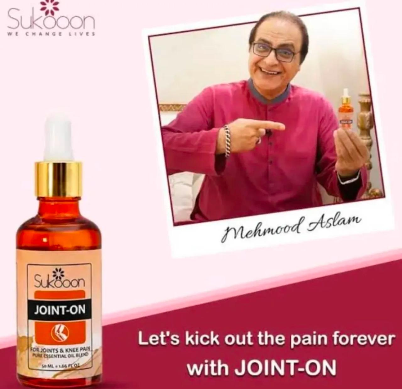 Sukoon Joint-On Oil – 30ml | Relief for Joint, Back, Knee & Arthritis Pain, Strains & Sprains