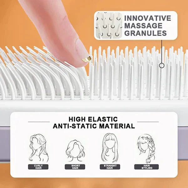 Revolutionize Your Hair Care: The 4-in-1 Self-Cleaning Hair Brush!