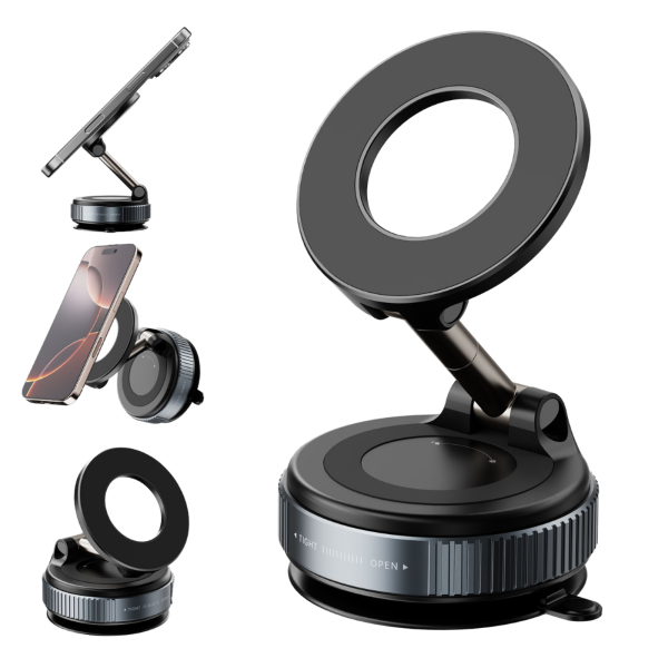 "Adjustable Suction Phone Holder – Strong Grip Mount for Car, Desk, Kitchen & Bedside"