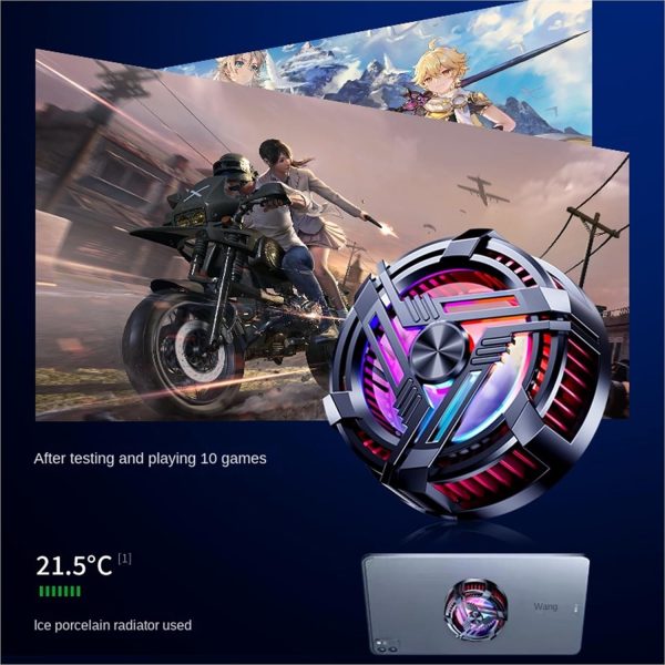 AL-02 Magnetic Phone Cooler with RGB Lights – Semiconductor Cooling Chip for Mobile Gaming