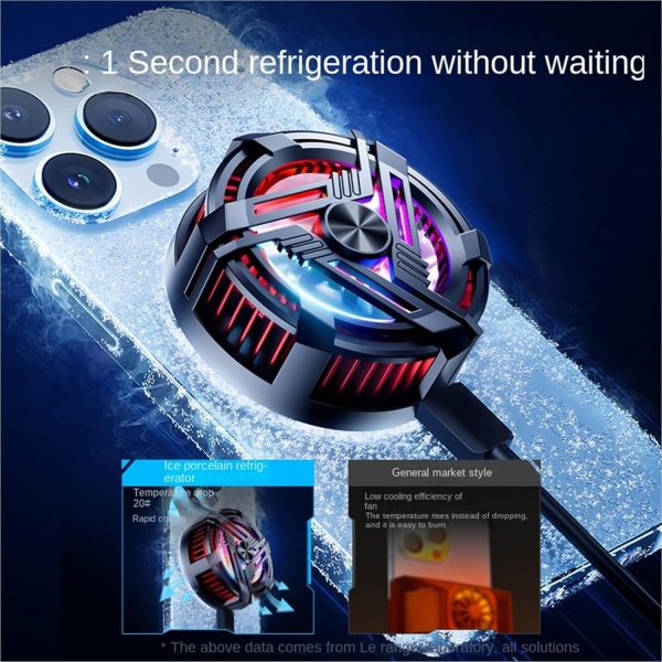 AL-02 Magnetic Phone Cooler with RGB Lights – Semiconductor Cooling Chip for Mobile Gaming