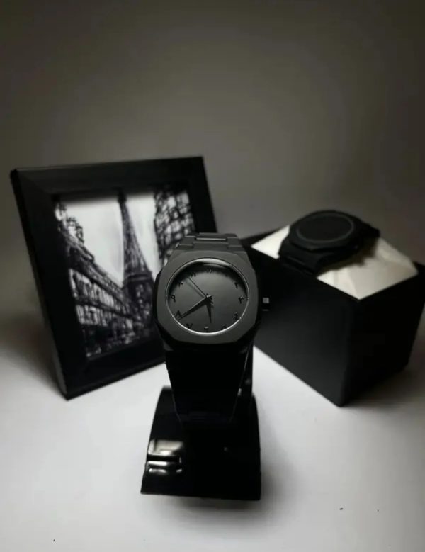 Full Black Aura Quartz Watch – Premium Analog Watch for Men & Boys