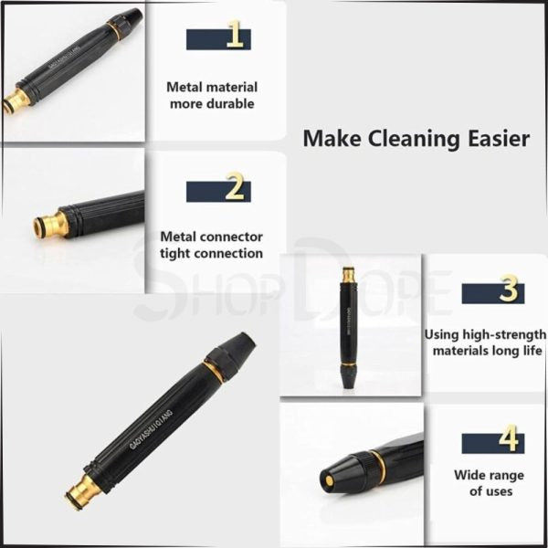 Adjustable High-Pressure Brass Water Spray Gun Nozzle