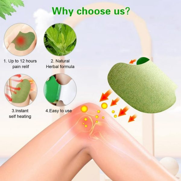 Pack of 12 Knee Pain Relief Patches – Natural Joint & Muscle Comfort