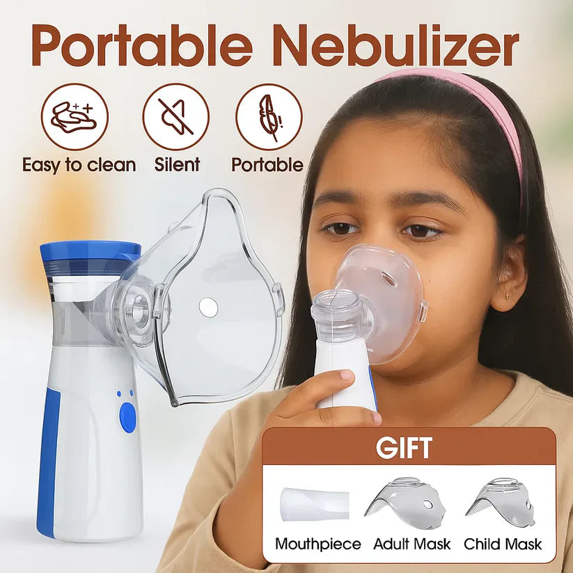 Mini Portable Silent Mesh Nebulizer — Handheld Inhaler for Asthma & Respiratory Care
