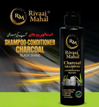 Rivaaj Mahal Charcoal Shampoo + Conditioner – For Deep Cleansing & Silky Black Shine - SS Smart Store