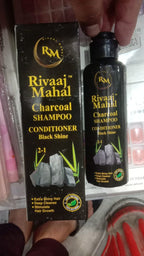 Rivaaj Mahal Charcoal Shampoo + Conditioner – For Deep Cleansing & Silky Black Shine - SS Smart Store