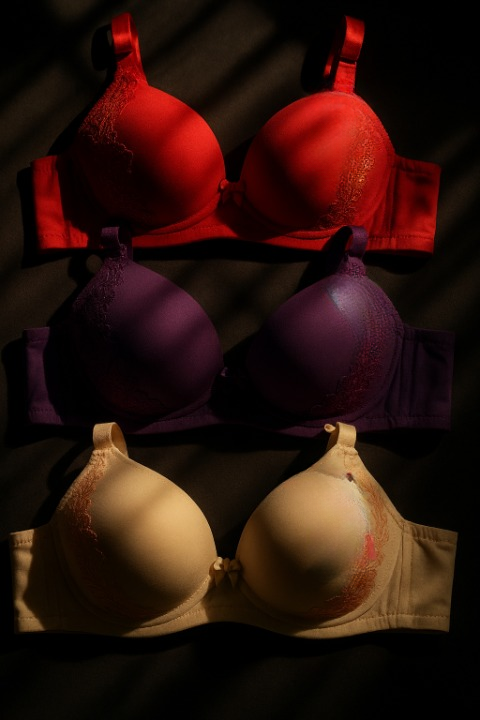 Luxury Silk Embroidered Padded Bra – Soft Fabric, Elegant Design & All-Day Comfort for Women